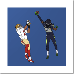 Richard Sherman Tipped Pass Posters and Art